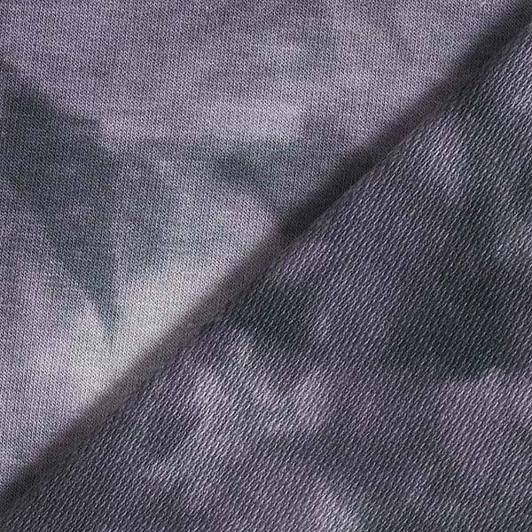 French Terry Sommersweat Batik – grau | Reststück 50cm