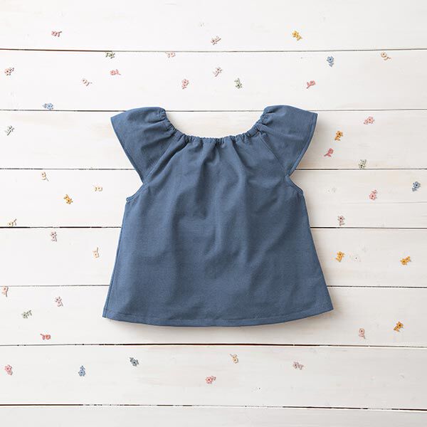 Baumwolljersey Medium Uni – jeansblau | Reststück 50cm