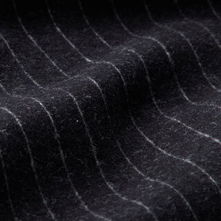 Strickjacquard aufgeraut Nadelstreifen – schwarz, 