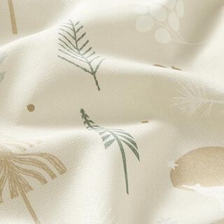 Dekostoff Halbpanama Waldtiere – hellbeige, 