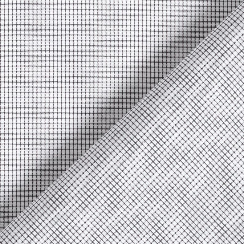 Hemdenstoff feines Gitterkaro – schwarz/weiss,  image number 4
