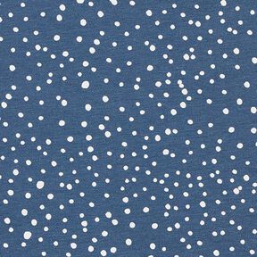 Baumwolljersey unregelmäßige Punkte – jeansblau, 