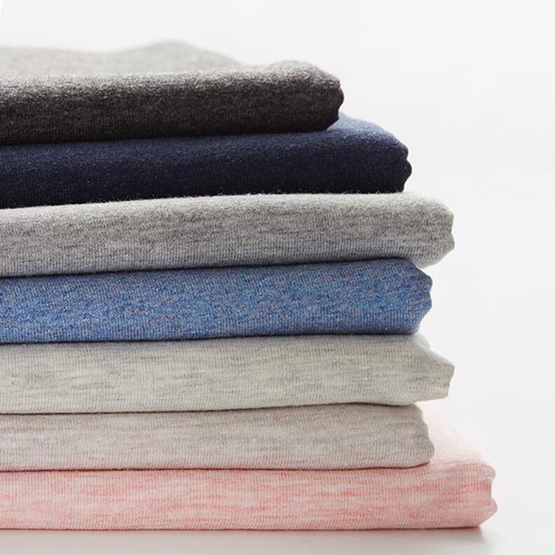 Baumwolljersey Medium Melange – grau,  image number 4