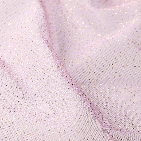 Glitzertüll Royal – flieder/gold | Reststück 50cm