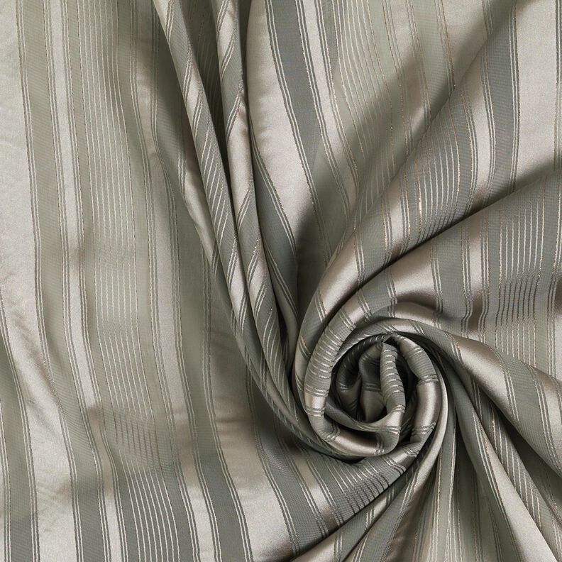 Chiffon Satinstreifen mit Glitzer – seidengrau,  image number 3