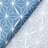 Beschichtete Baumwolle grafische Sterne – blau/weiss,  thumbnail number 5
