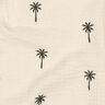 Musselin/ Doppel-Krinkel Gewebe gestickte Palmen  | Poppy Fabrics – wollweiss/dunkeloliv,  thumbnail number 2