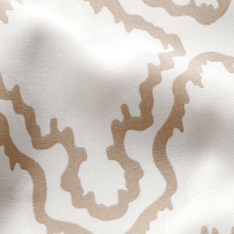 Baumwollstoff Schlangenlinien – beige/dunkelbeige,  image number 3