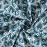 Baumwollstoff Cretonne abstrakte Blätter – ozeanblau/elfenbein,  thumbnail number 3