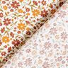 Baumwollpopeline Herbstblumen – weiss/burgunder,  thumbnail number 4