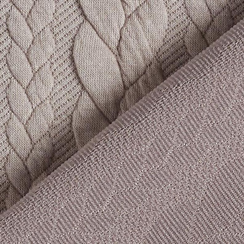 Jerseyjacquard Cloqué Zopfmuster – beige,  image number 4