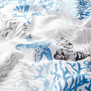Dekostoff Panama Korallen – blau, 