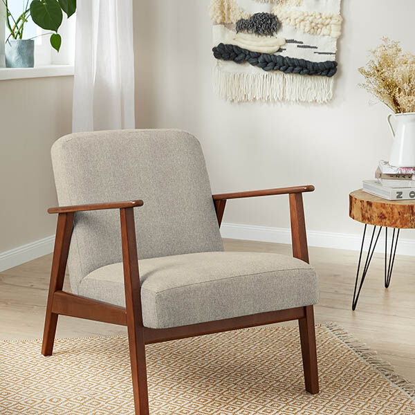 Polsterstoff meliert Uni – beige | Reststück 50cm