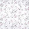 Krinkel-Voile Blumen und Leomuster – weiss/schwarz,  thumbnail number 1