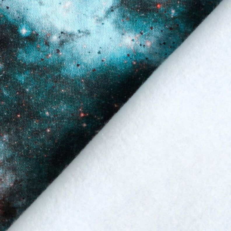 Sweatshirt angeraut Universum Digitaldruck – eisblau/schwarz,  image number 4