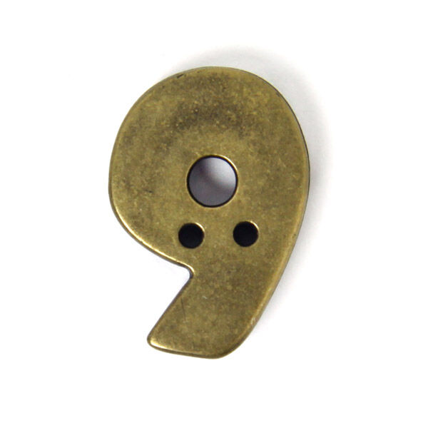 Zahlenknopf 9 - Metalloptik, image number 1
