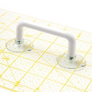 Lineal - Halter mit doppeltem Saugnapf - weiss, 