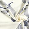 Viskosestoff Tulpen – wollweiss/nachtblau,  thumbnail number 3