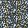 Baumwollstoff Cretonne kleine Blüten – sonnengelb/marineblau,  thumbnail number 1