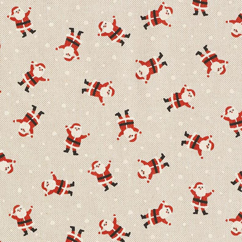 Dekostoff Halbpanama Mini-Weihnachtsmänner – natur, image number 6