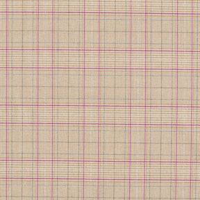 Viskose-Mix Glencheck mit Lurex – mandel/traube, 