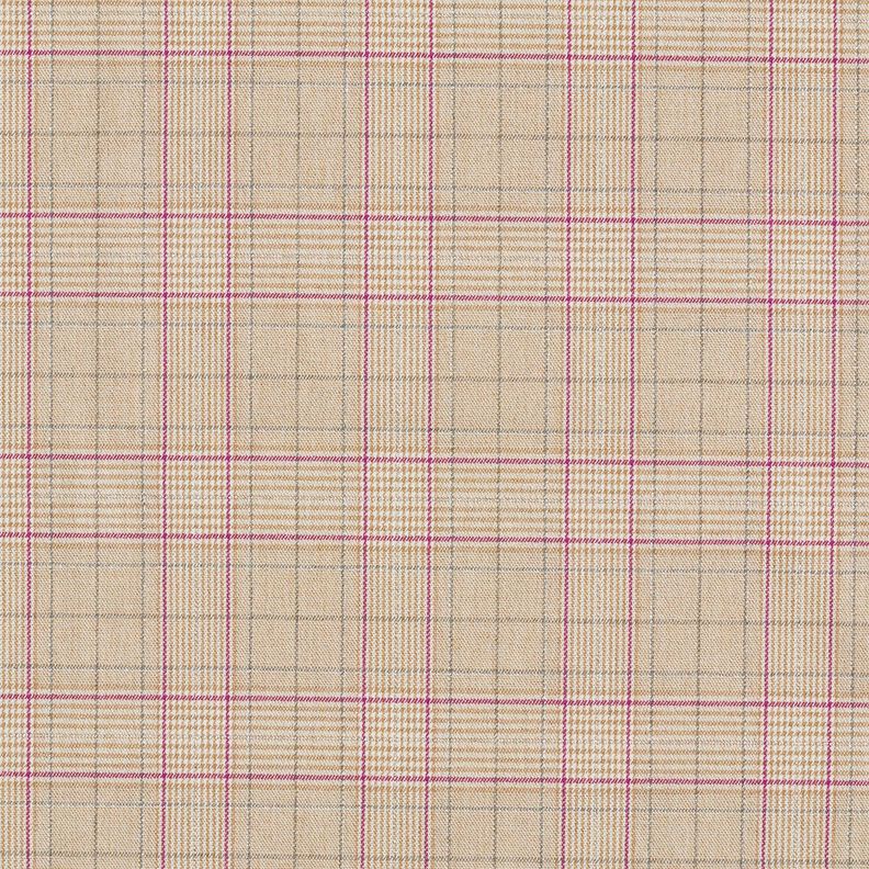Viskose-Mix Glencheck mit Lurex – mandel/traube,  image number 1
