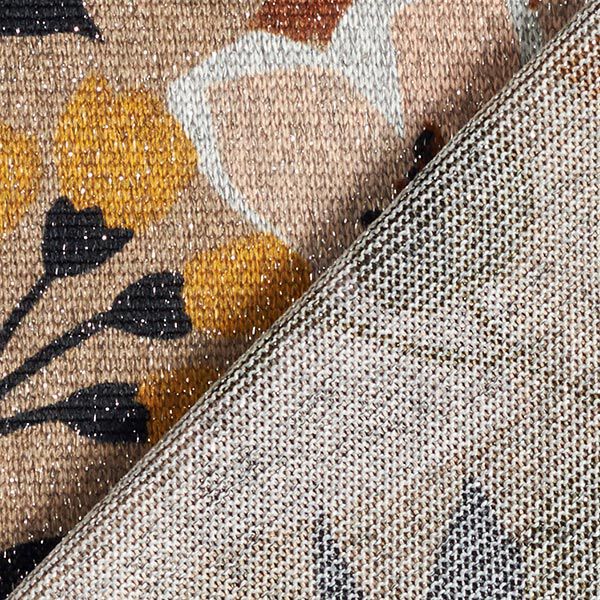 Feinstrick Blumen mit Glitzerakzenten – dunkelbeige, image number 4