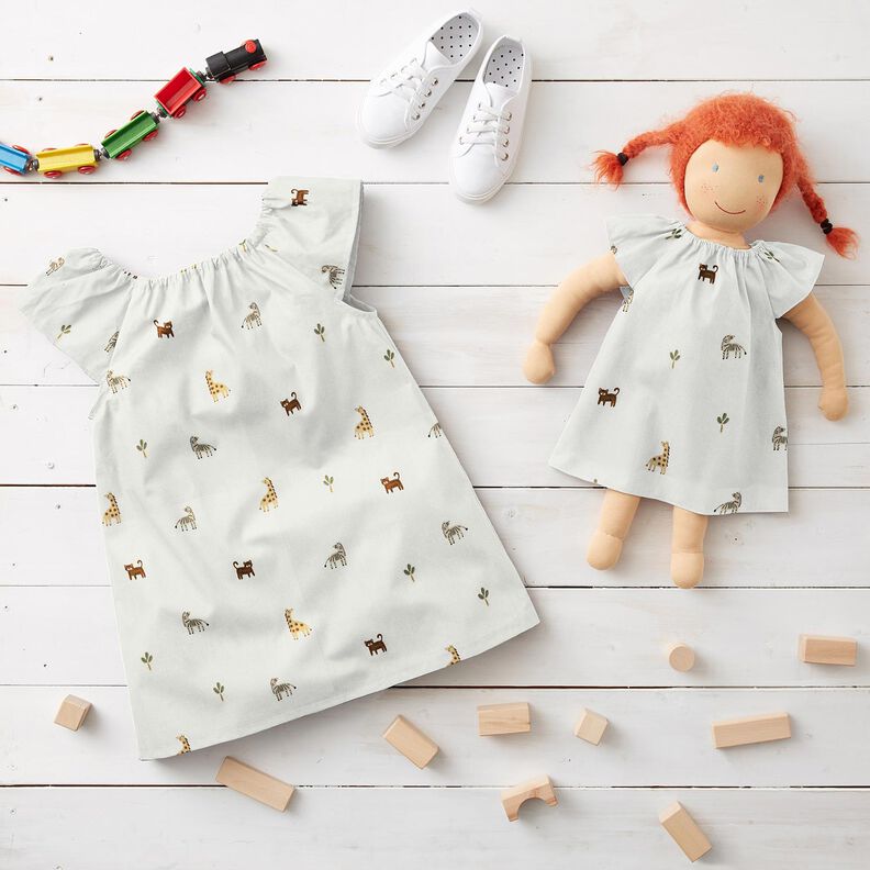 Baumwolljersey kleine Steppentiere &ndash; weiss,  image number 6