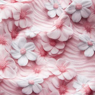 Baumwollpopeline Zuckerblumen Digitaldruck – hellaltrosa, 