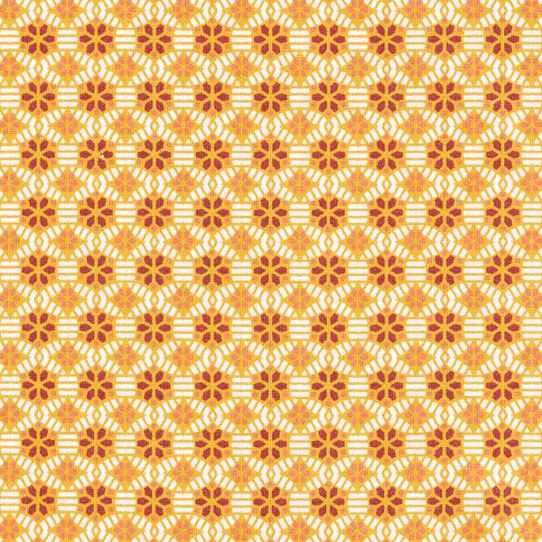 Baumwollstoff Cretonne Kaleidoskop – senf | Reststück 60cm