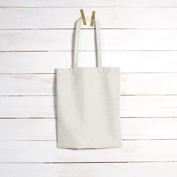 Dekostoff Jacquard kleine Waben – hellbeige