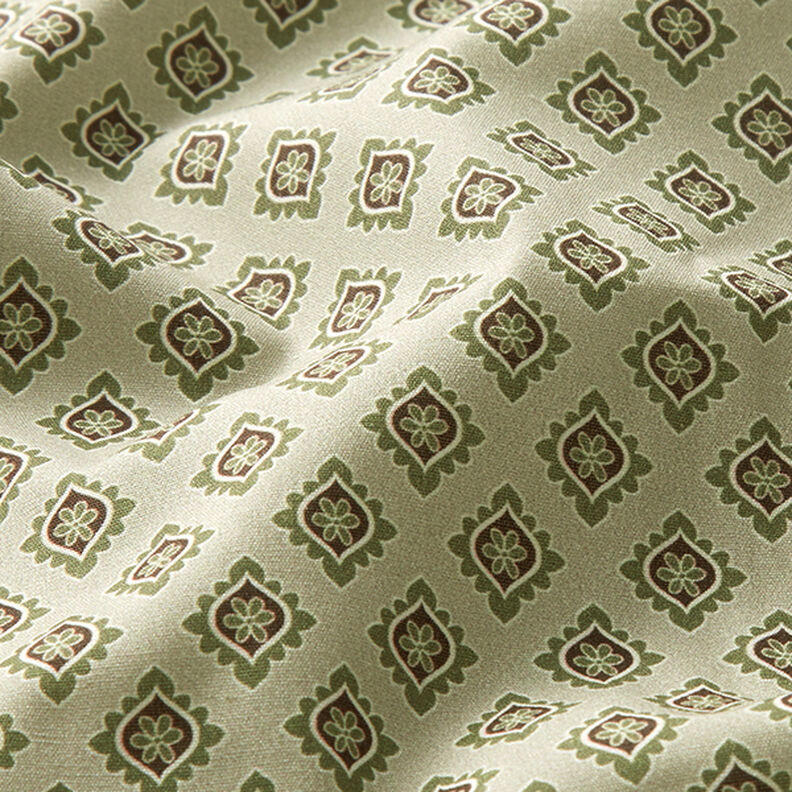 Baumwollstoff Popeline kleine Rauten – pinie,  image number 2