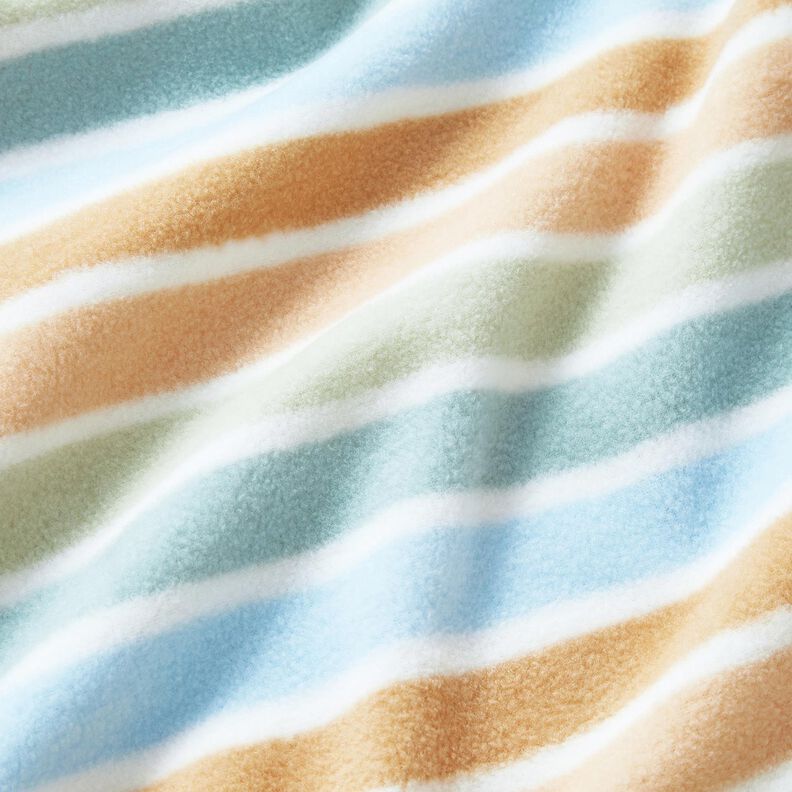 Antipilling Fleece bunte Streifen – weiss/grün,  image number 2