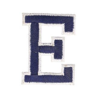 Applikation Buchstabe E [ Höhe: 4,6 cm ] – marineblau, 