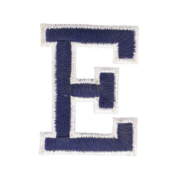 Applikation Buchstabe E [ Höhe: 4,6 cm ] – marineblau,  image number 1