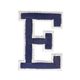 Applikation Buchstabe E [ Höhe: 4,6 cm ] – marineblau,  thumbnail number 1