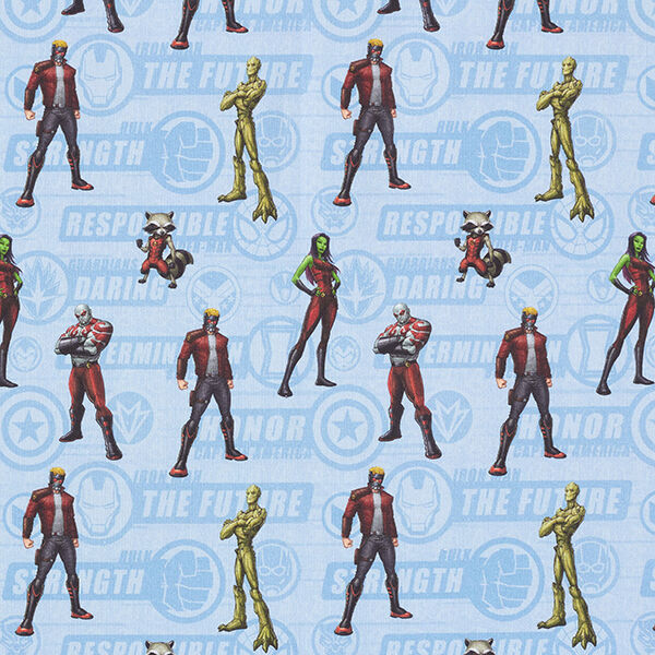 Cretonne Lizenzstoff „Guardians of the Galaxy“ | Marvel – hellblau, image number 1