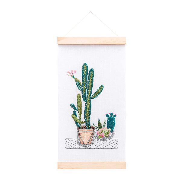 Stickpackung Wandbehang Kakteen [20x36 cm] | RICO DESIGN,  image number 3