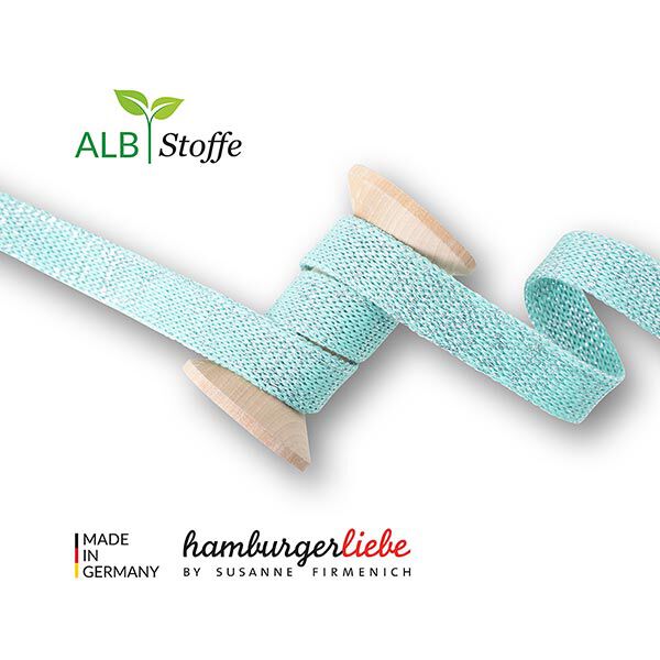 Bio Hoodieband Cord Me [ 20 mm  ] | Albstoffe  – hellgrün,  image number 2