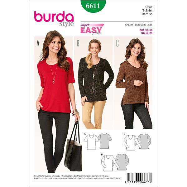 Shirt | Burda 6611 | 36-50,  image number 1