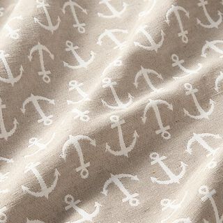 Dekostoff Jacquard Anker – hellbeige/sand, 