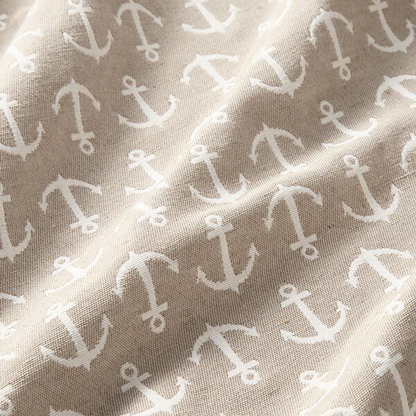 Dekostoff Jacquard Anker – hellbeige/sand, image number 2