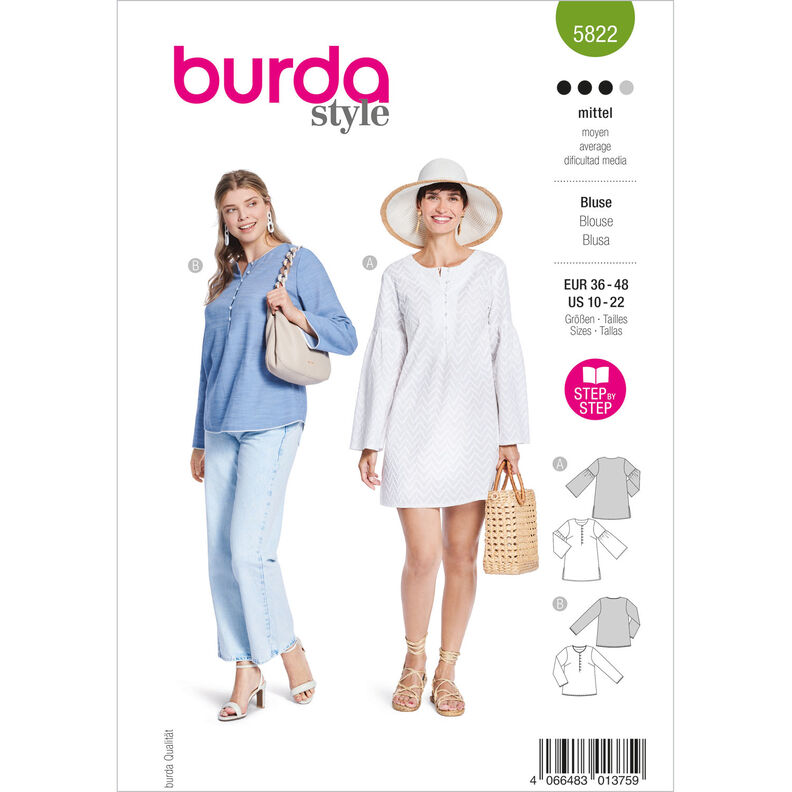 Bluse | Burda 5822 | 36-48,  image number 1