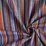 Dekostoff Jacquard abstrakte Streifen – marineblau/karminrot,  thumbnail number 3