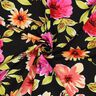 Viskosestoff große Blumen Digitaldruck – schwarz/purpur,  thumbnail number 3