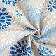 Dekostoff Canvas Blumen – blau/weiss,  thumbnail number 3