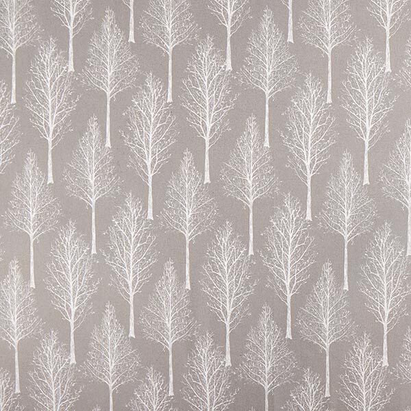Dekostoff Halbpanama Baum-Silhouette – taupe/natur