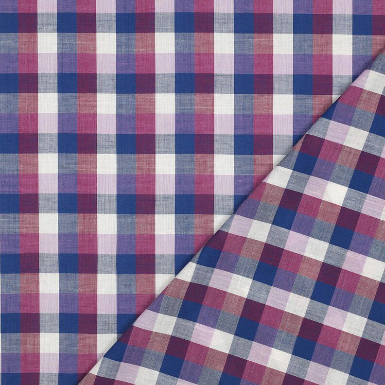 Baumwollstoff Karo bunt gewebt &ndash; rotlila,  image number 4