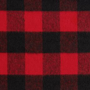 Mantelstoff Schottenkaro – rot/schwarz, 