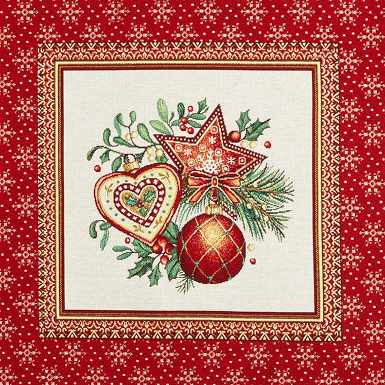Dekopanel Gobelin Weihnachtsdeko – karminrot,  image number 1